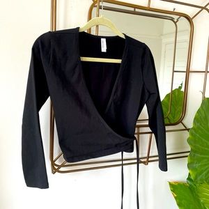 American Apparel Wrap Tie Crop
